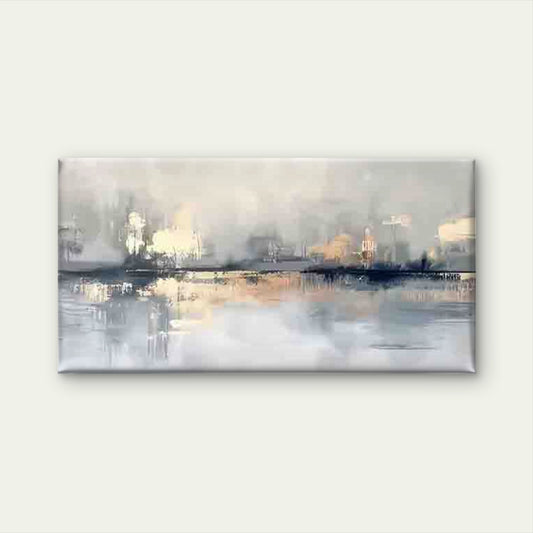 Serene Abstract Landscape Wall Art Canvas Office Home Room Framed 120x60cm