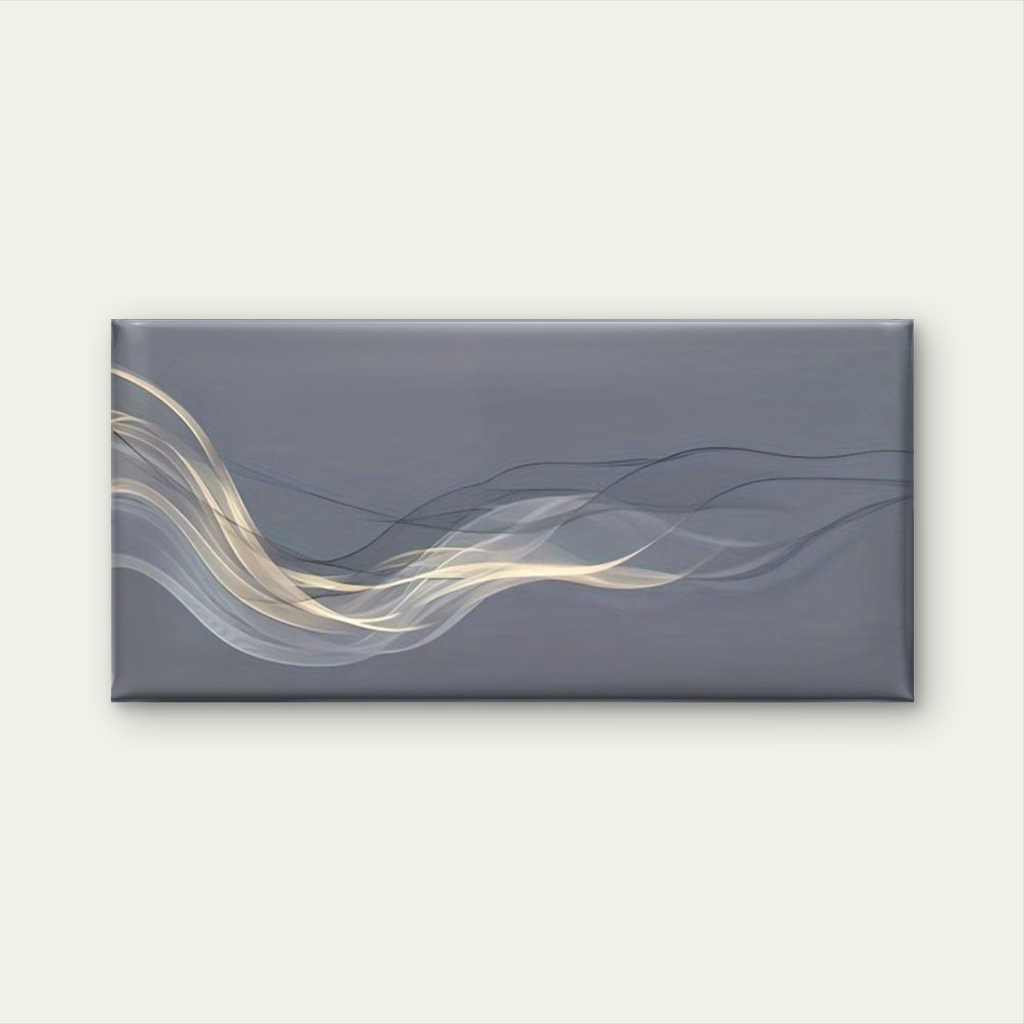 Floating Black Gold Line Wall Art Canvas Office Home Room Framed 120x60cm