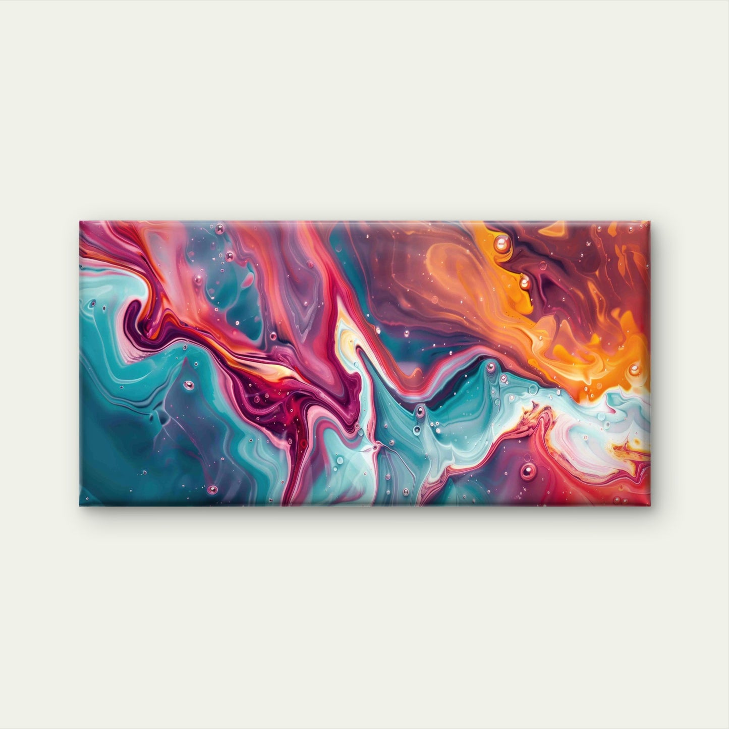 Abstract Painting Multicolor Wall Art Canvas Office Home Room Framed 120x60cm