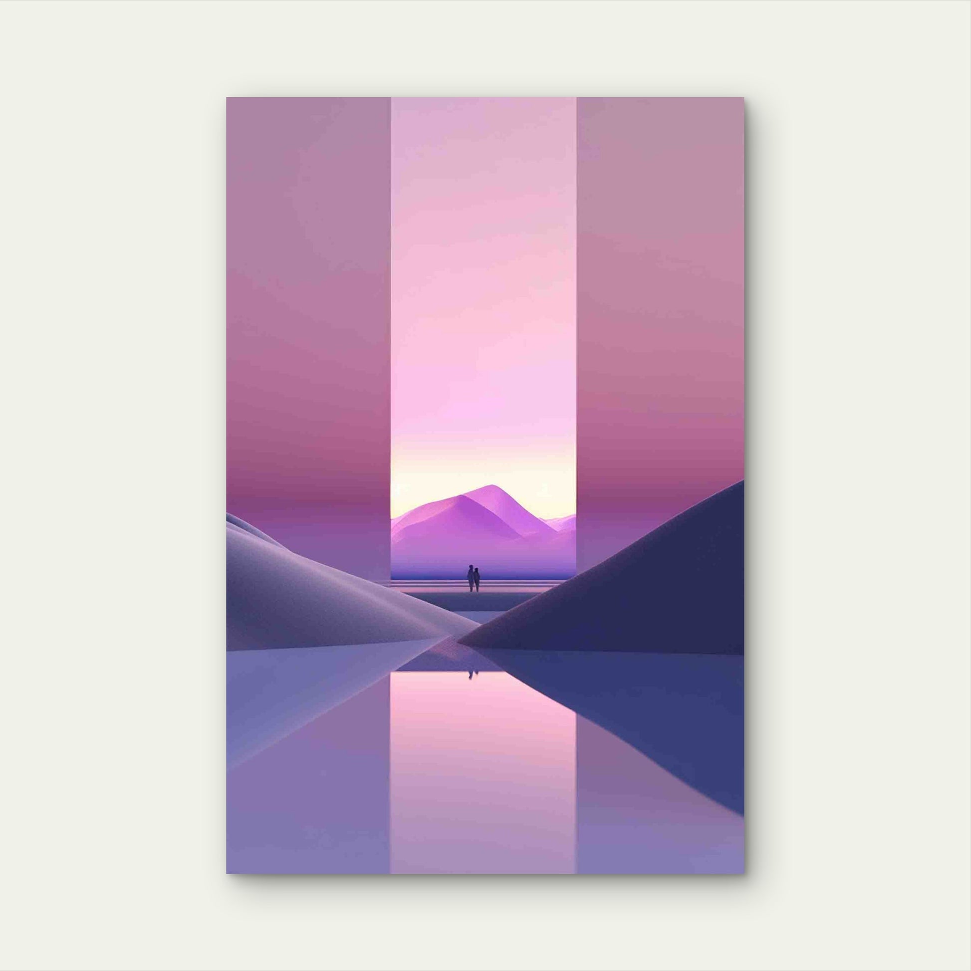 Mystical Landscape With Purple Tones 60x90cm Metal Print Ready to Hang