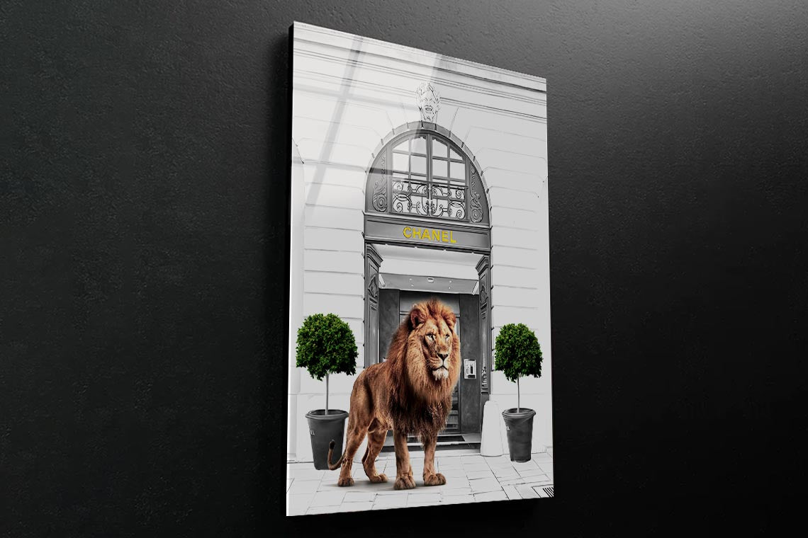 Lion Fashion Store 3D Design Acrylic Glass Print Tempered Glass Wall Art 100% Made in Australia Ready to Hang