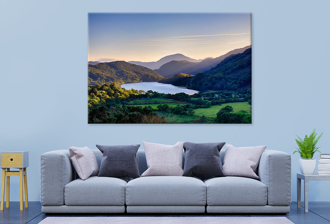 Sunset Over Llyn Gwynant, Wales  Wall Art Decor 100% Australian Made