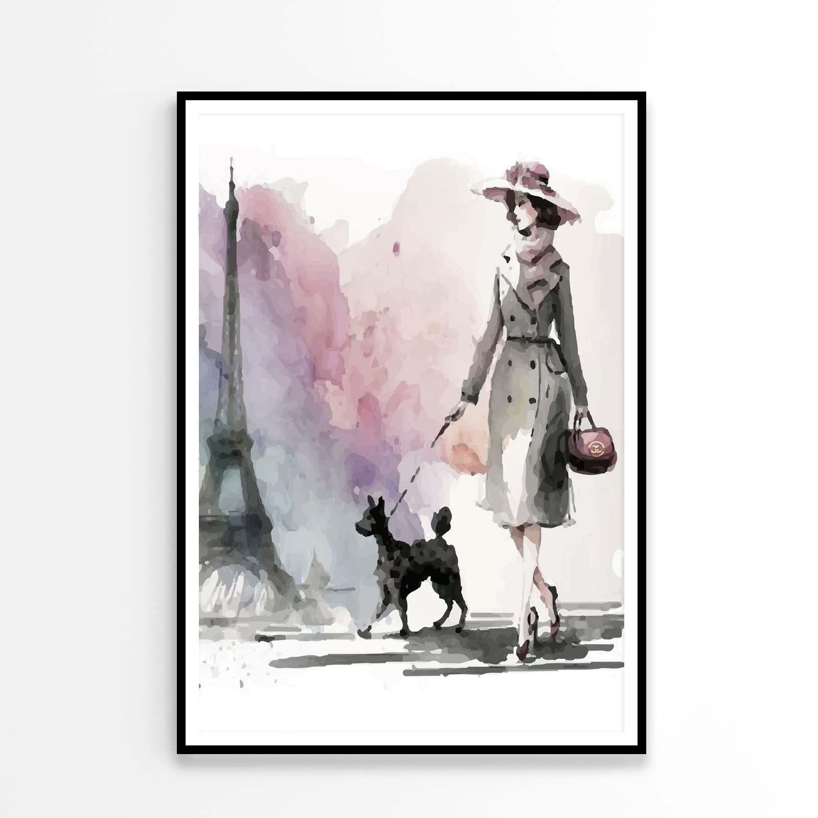 Fashion Boss Lady with Her Puppy Design Home Decor Premium Quality Poster Print Choose Your Sizes