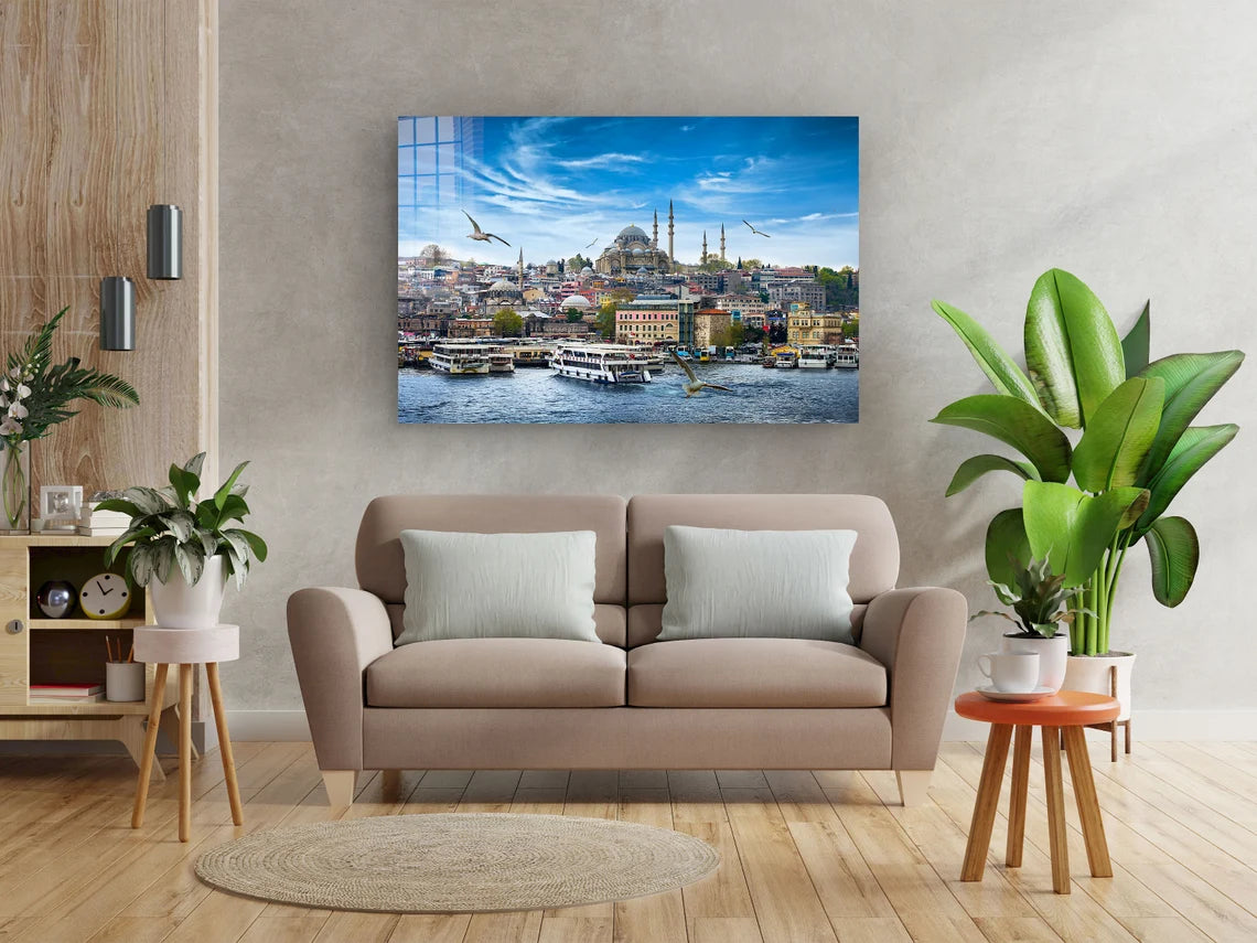 Istanbul City Sea View UV Direct Aluminum Print Australian Made Quality