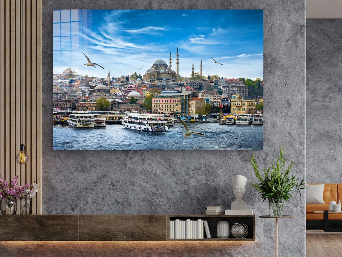 Istanbul City Sea View UV Direct Aluminum Print Australian Made Quality