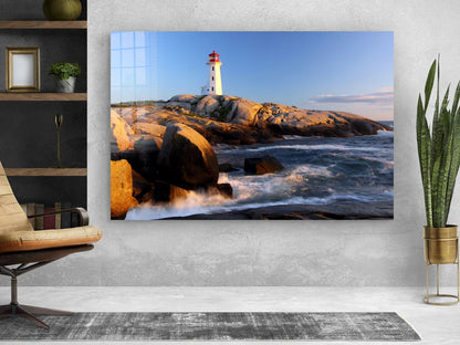 Lighthouse on The Cliff UV Direct Aluminum Print Australian Made Quality