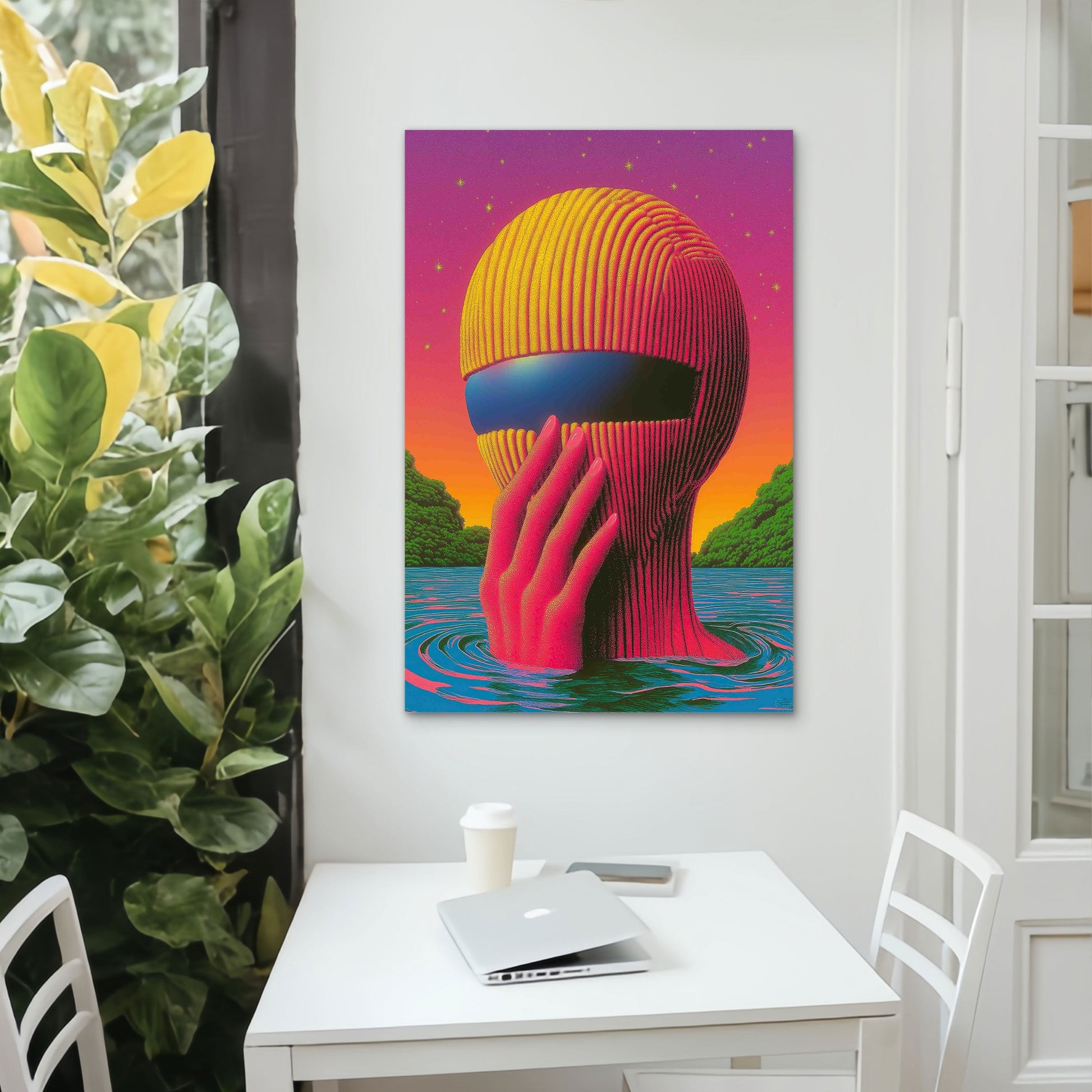 Echoes Of A Digital Dream 60x90cm Metal Print Ready to Hang - Bella Home Decor
