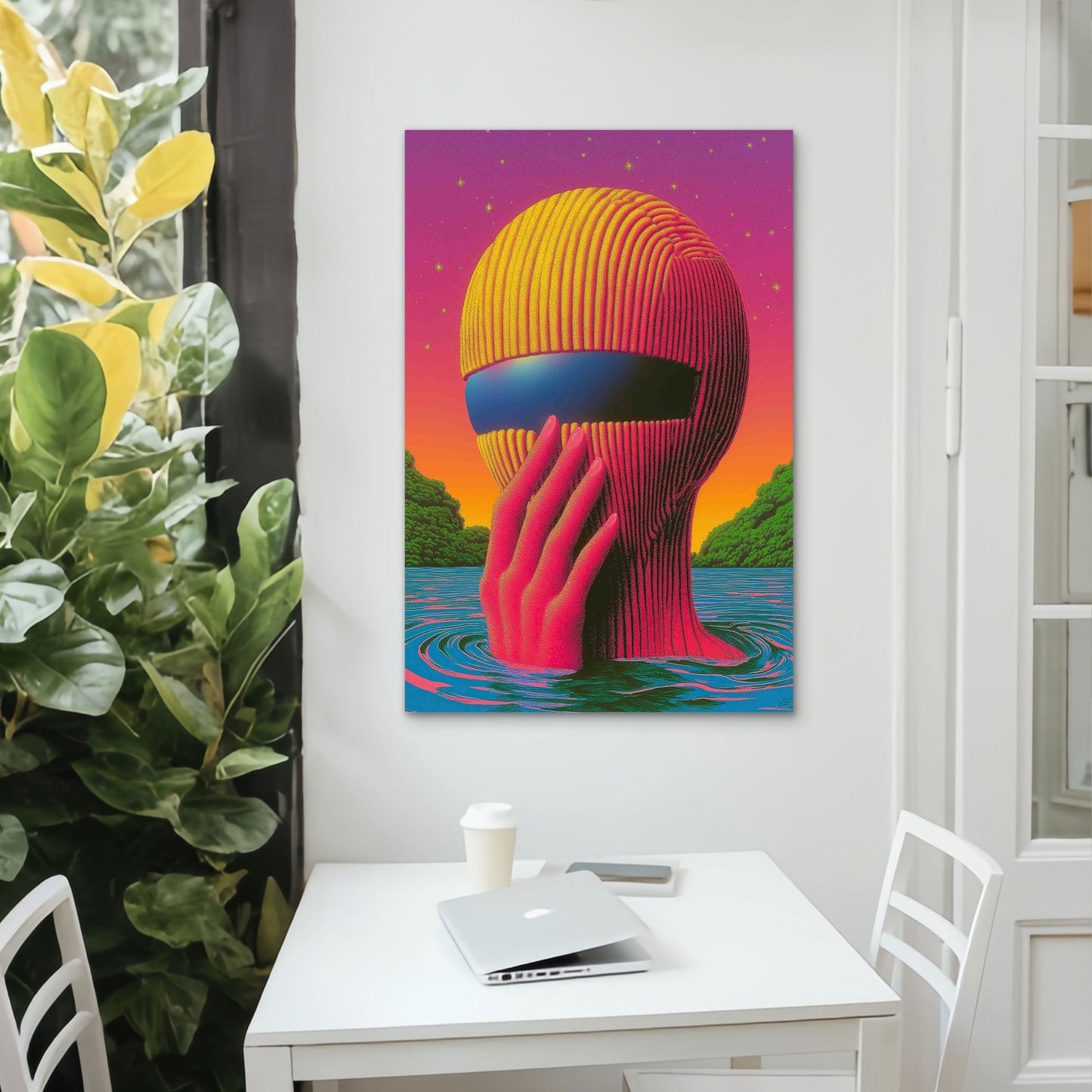Echoes Of A Digital Dream 40x60cm Metal Print Ready to Hang - Bella Home Decor