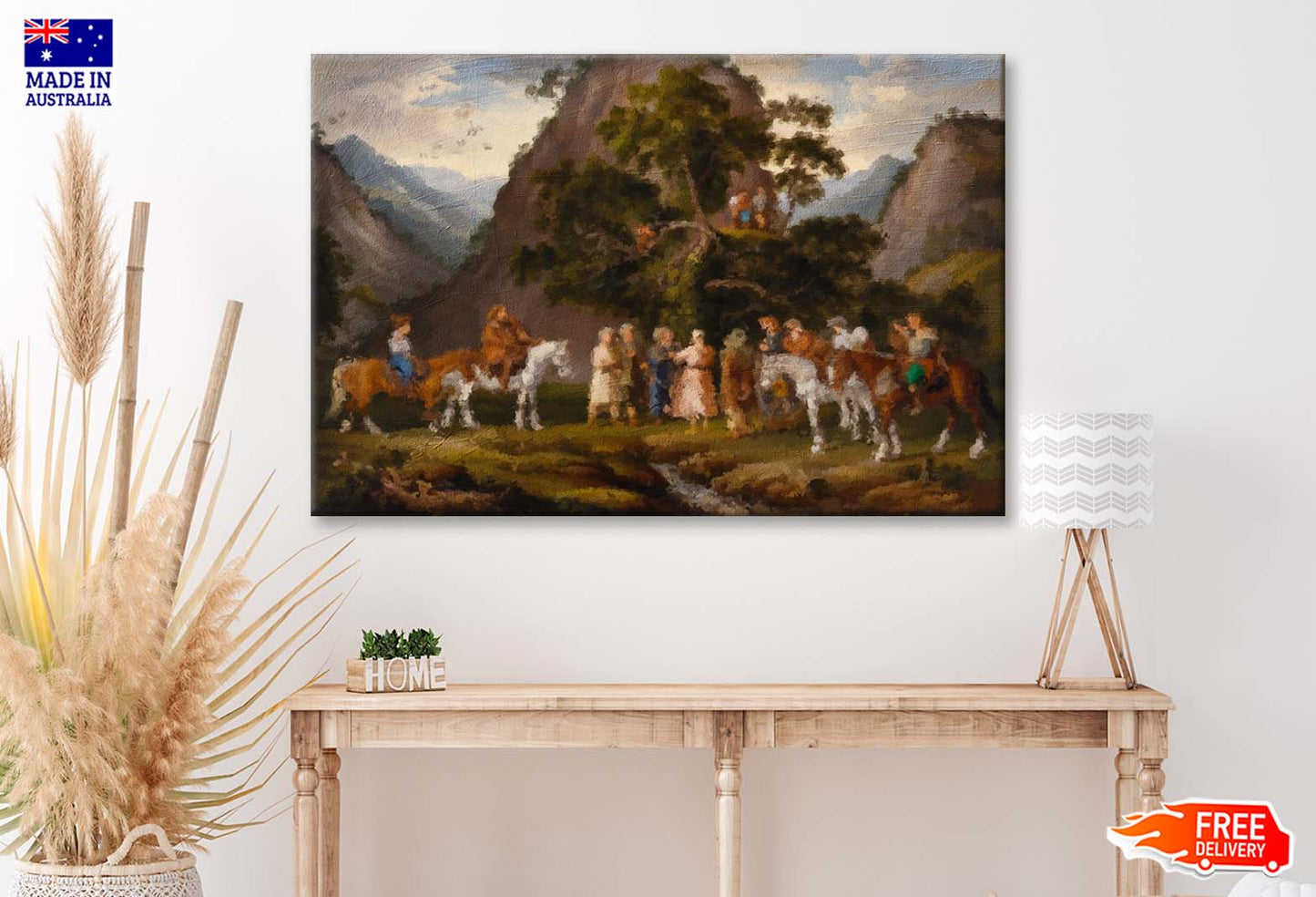 Landscape, Fine Art, Rural Landscape. Cossacks on Horses Wall Art Limited Edition High Quality Print