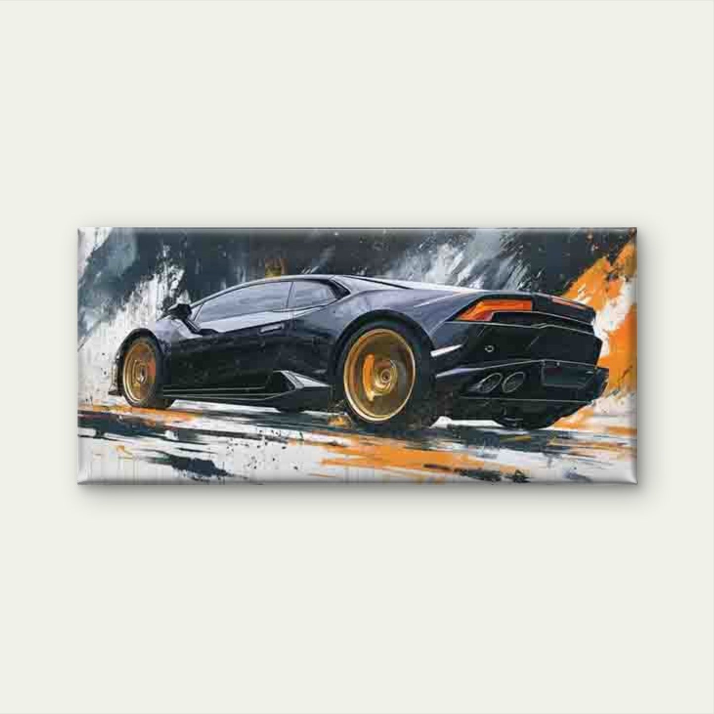 Abstract Racing Car Wall Art Canvas Office Home Room Framed 120x60cm