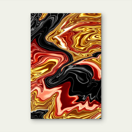 Black Gold Marble Abstract Background 60x90cm Metal Print Ready to Hang