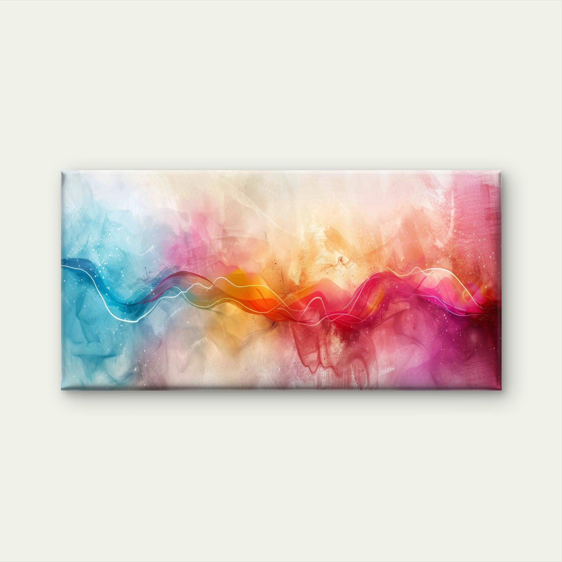 Abstract Swirling Watercolor Wall Art Canvas Office Home Room Framed 120x60cm - Bella Home Decor