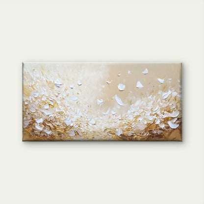 Floating White Flower Petals Wall Art Canvas Office Home Room Framed 120x60cm
