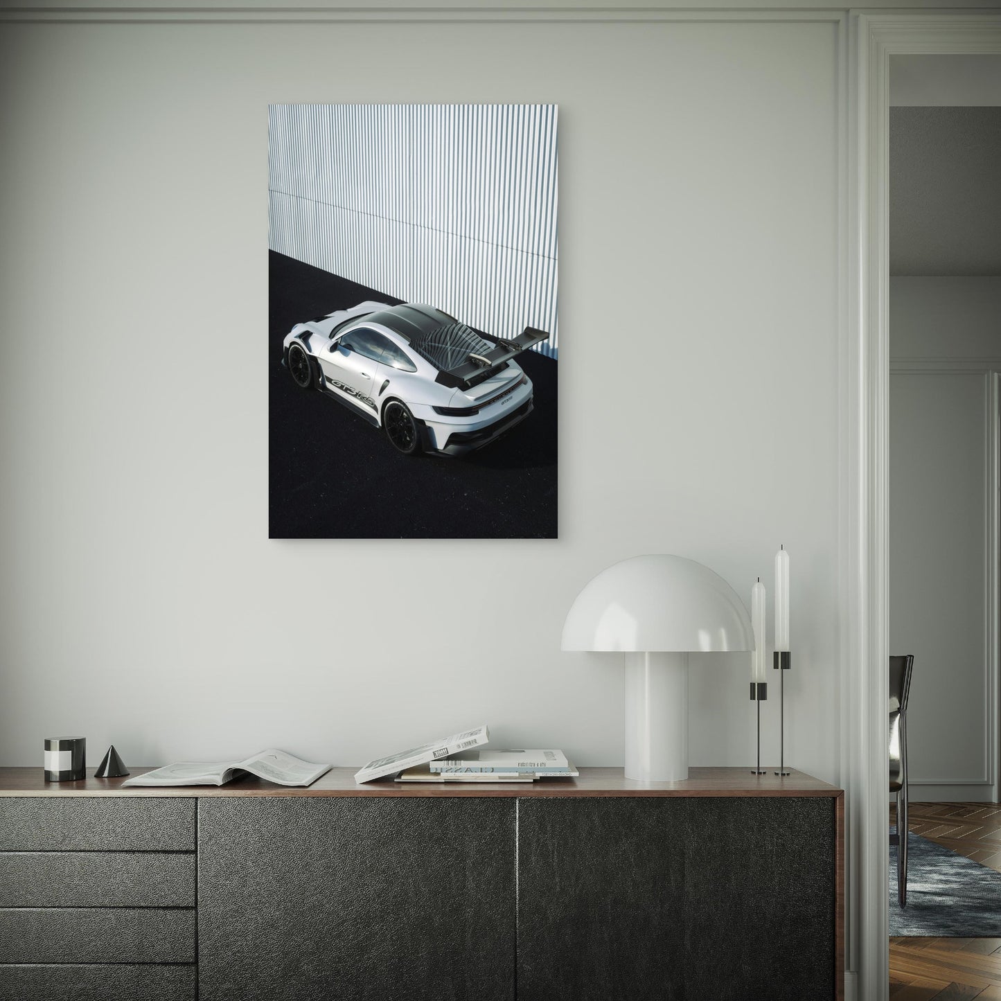 Luxury Porsche GT3RS Racing Sports Car 40x60cm Metal Print Ready to Hang