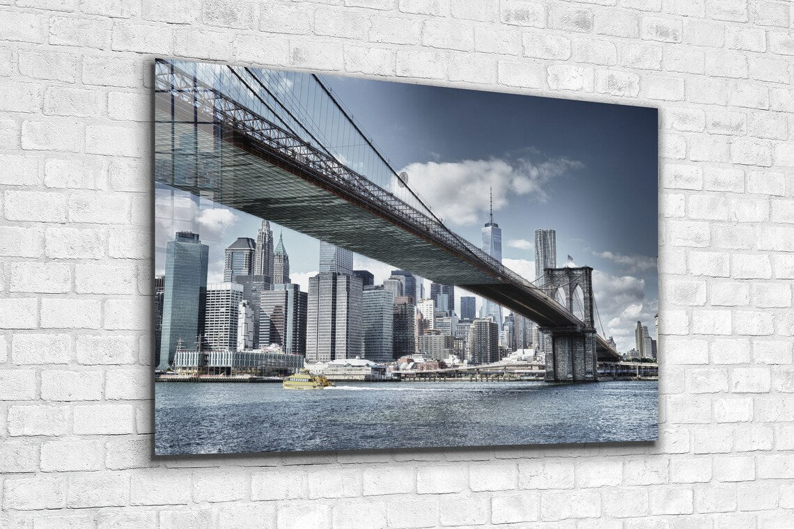 Brooklyn Bridge & City UV Direct Aluminum Print Australian Made Quality