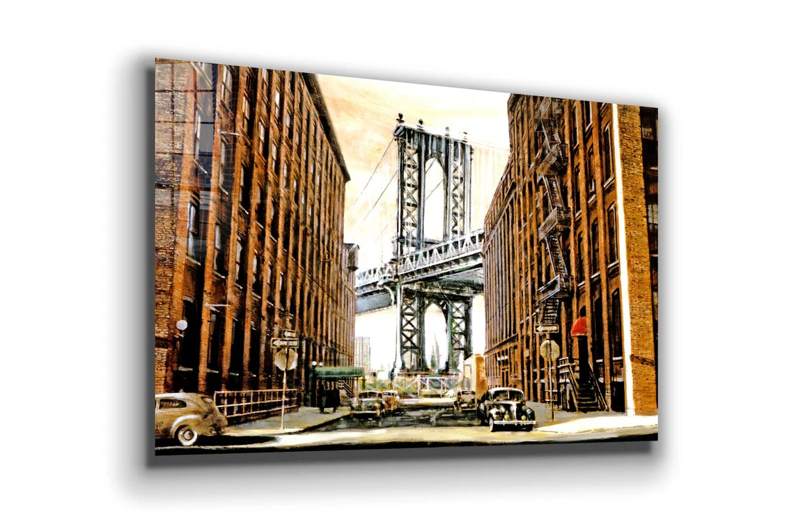 Manhattan Bridge Street UV Direct Aluminum Print Australian Made Quality