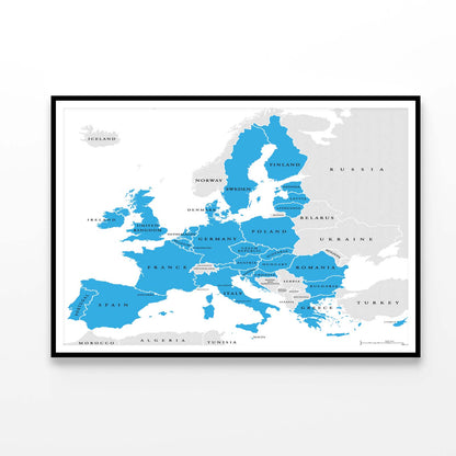 European Union Countries Home Decor Premium Quality Poster Print Choose Your Sizes