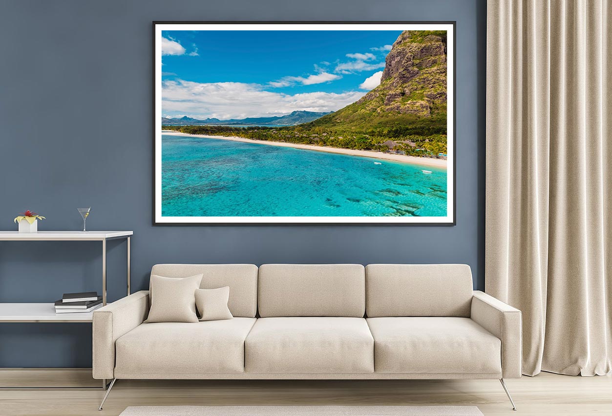 Le Morne Mountain In Island Beach Home Decor Premium Quality Poster Print Choose Your Sizes