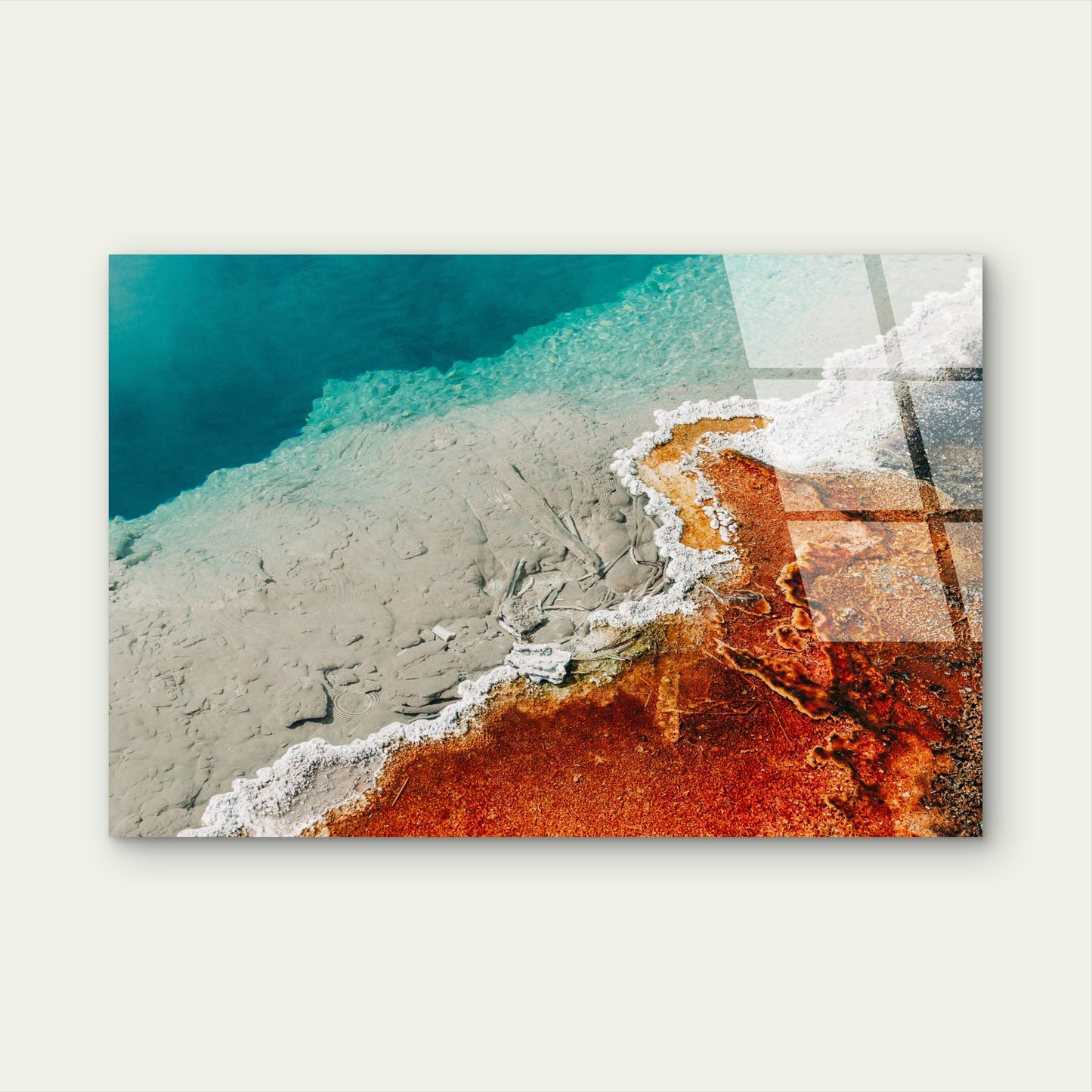 Yellowstone Grand Prismatic Spring Acrylic Glass Printing Wall Art Australian Made Quality