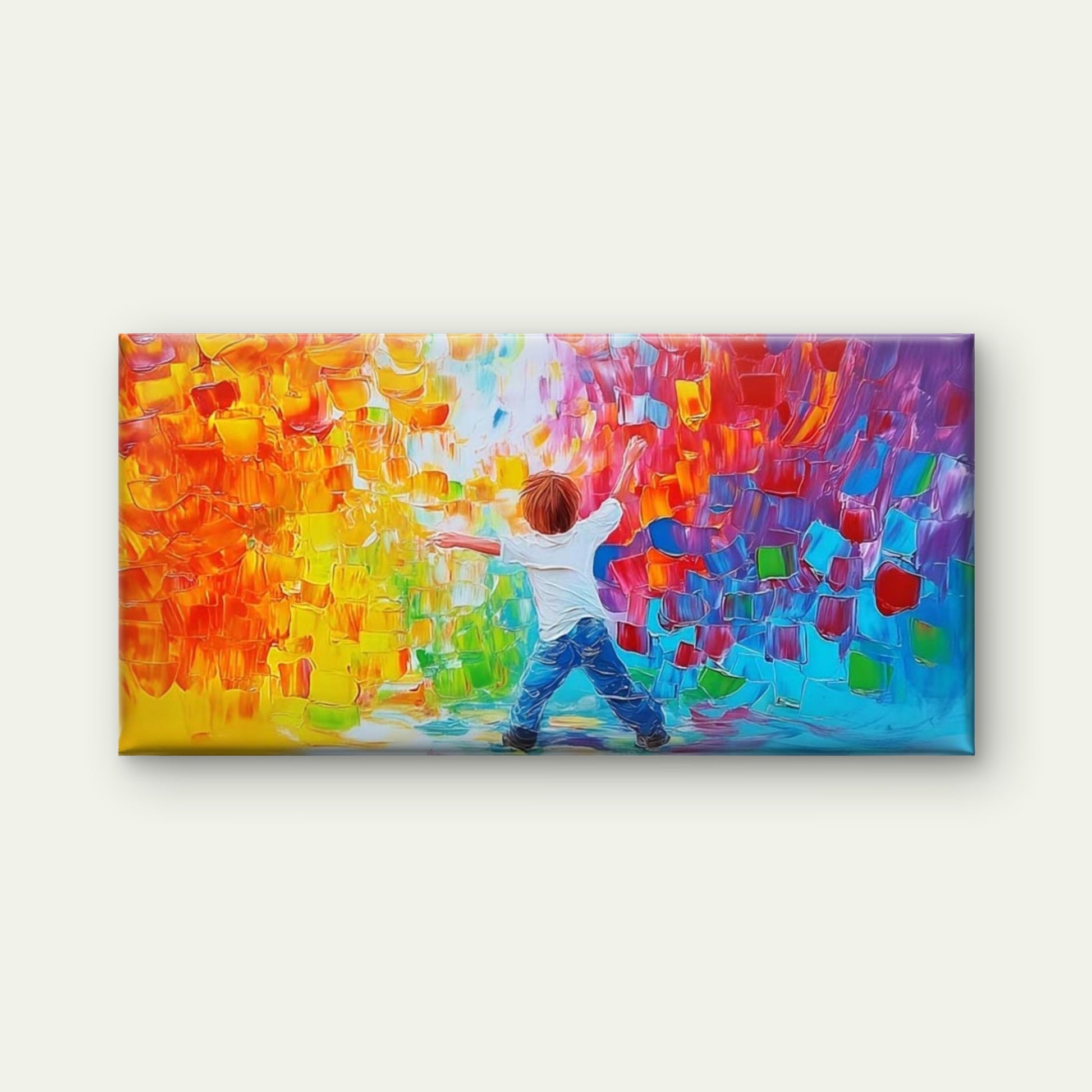 Colorful Abstract Design Wall Art Canvas Office Home Room Framed 120x60cm - Bella Home Decor