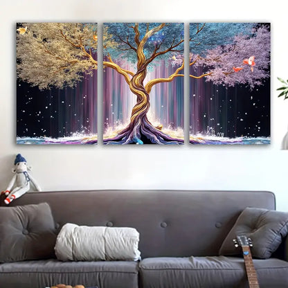 3pcs In The Tree Nature Poster Wall Art Set Canvas Framed 50x70cm - High Quality Print 100% Australian Made Wall Canvas Ready to Hang