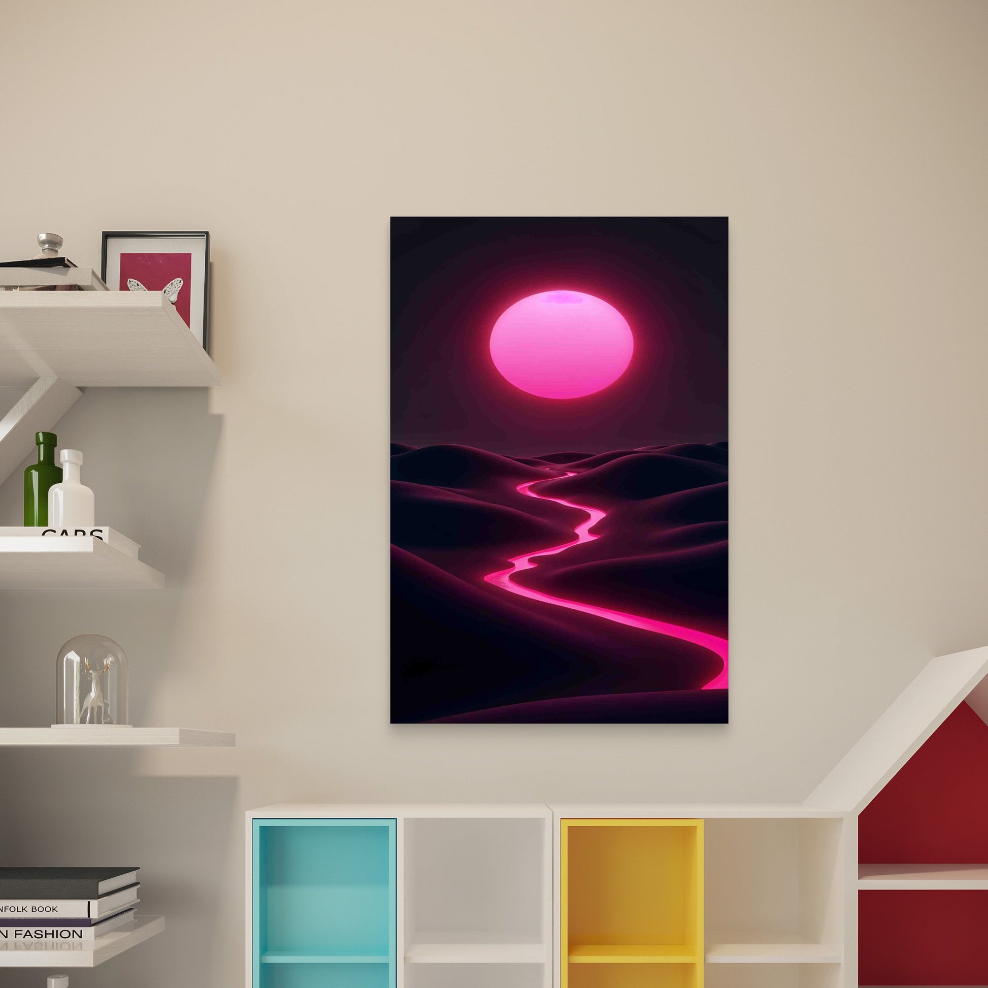 Surreal Dream Scenario Concept 40x60cm Metal Print Ready to Hang - Bella Home Decor