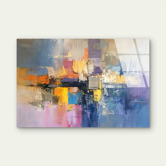 Modern Abstract Oil Textured Acrylic Glass Printing Wall Art Australian Made Quality