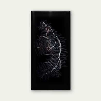 Alien Symbiote Monster Sketch Wall Art Canvas Office Home Room Framed 120x60cm