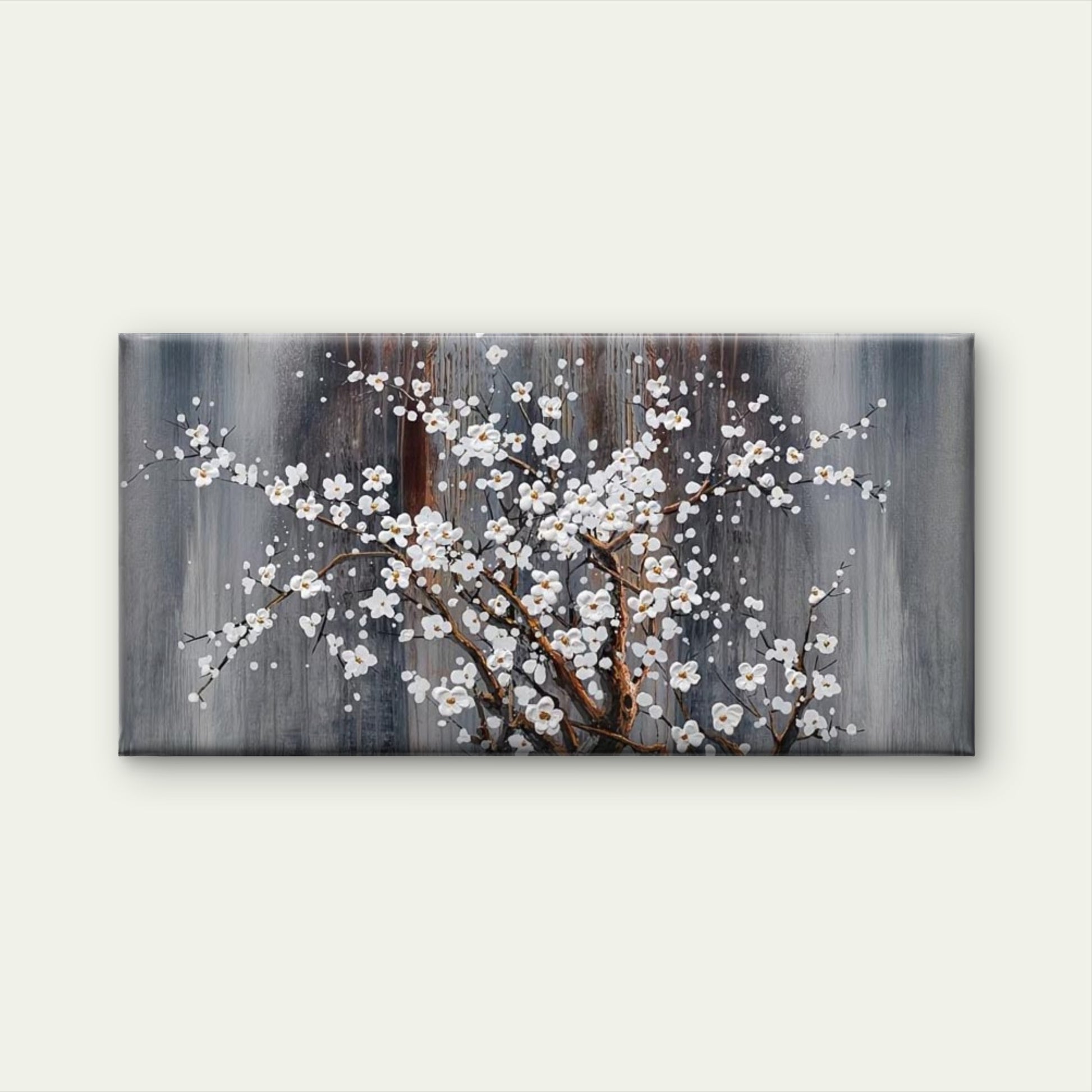Prunus mume Flower Wall Art Canvas Office Home Room Framed 120x60cm - Bella Home Decor