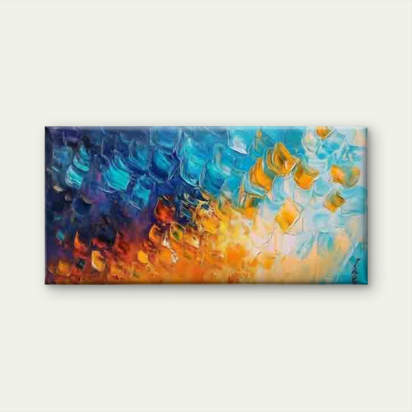 Abstract Geometric Brush Stroke Wall Art Canvas Office Home Room Framed 120x60cm - Bella Home Decor