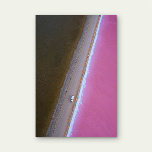 Pink Lake MacDonnell South Australia 40x60cm Metal Print Ready to Hang