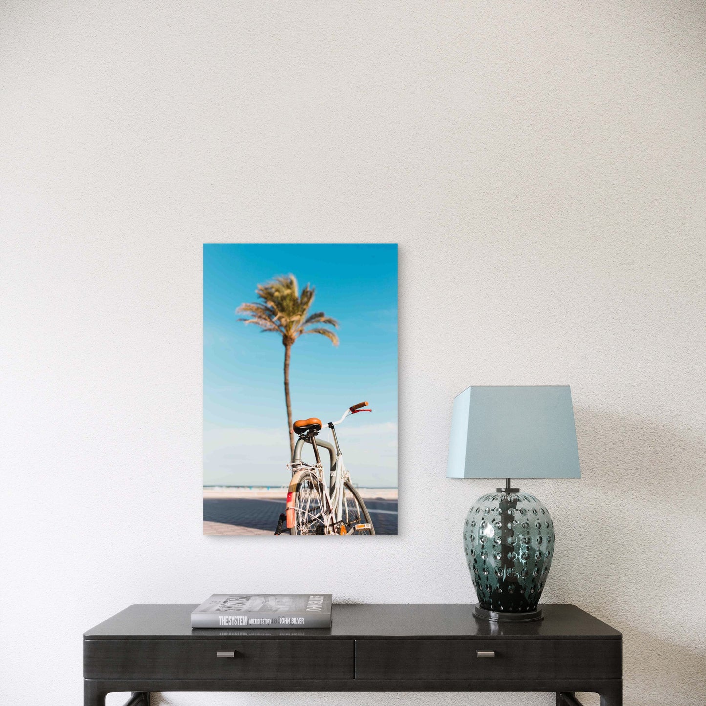 Aesthetic Riding Bike Metal Print Ready to Hang