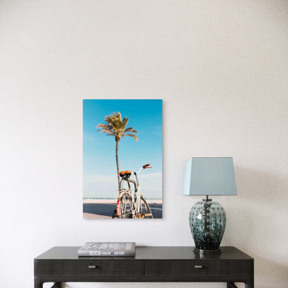 Aesthetic Riding Bike Metal Print Ready to Hang