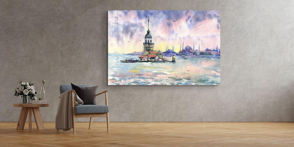 Maiden Tower Painting UV Direct Aluminum Print Australian Made Quality