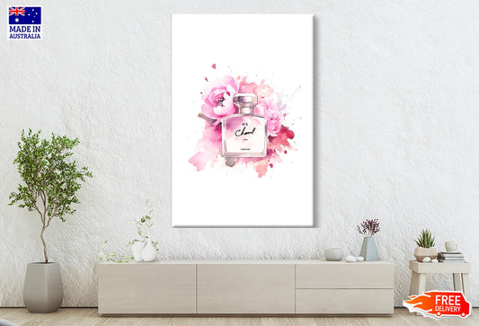 Pink Rose Perfume Wall Art Limited Edition High Quality Print