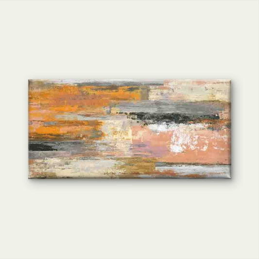 Abstract Design Warm Tones Wall Art Canvas Office Home Room Framed 120x60cm