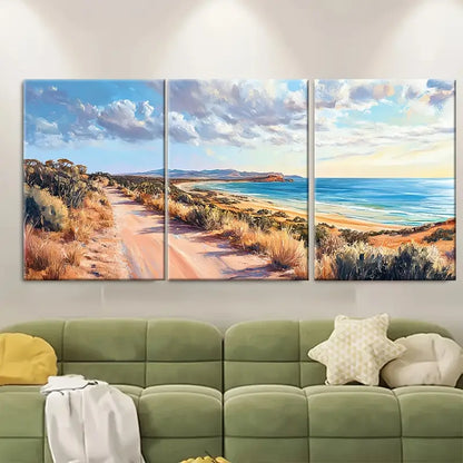 3pcs Esperance Beach Coastline Print Australia Wall Art Set Canvas Framed 40x60cm - High Quality Print 100% Australian Made Wall Canvas Ready to Hang