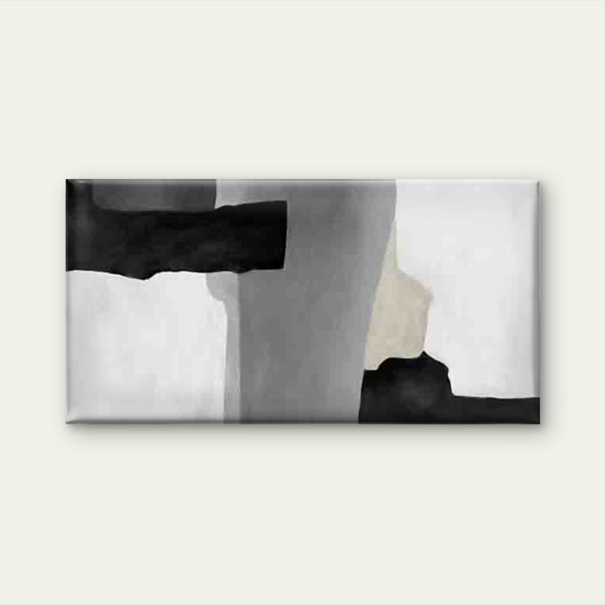 Black and Gray Abstract Wall Art Canvas Office Home Room Framed 120x60cm - Bella Home Decor