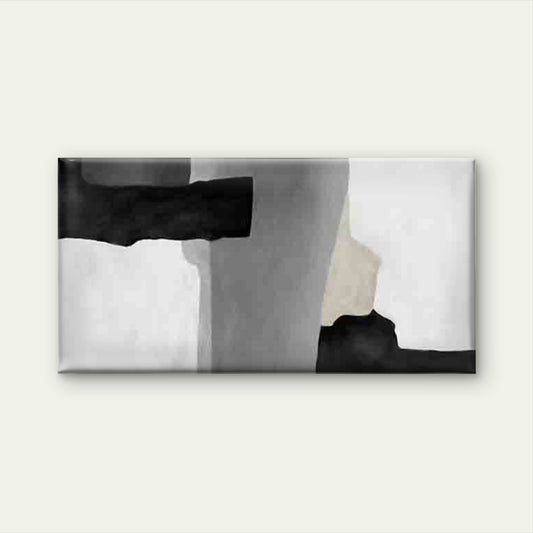Black and Gray Abstract Wall Art Canvas Office Home Room Framed 120x60cm