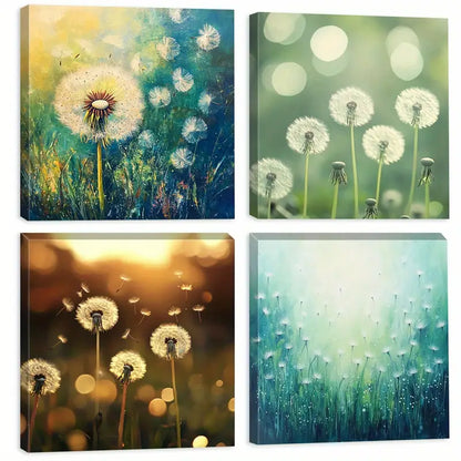 4pcs  Seeds  Nature Decorative Artwork  Wall Art Canvas Framed
