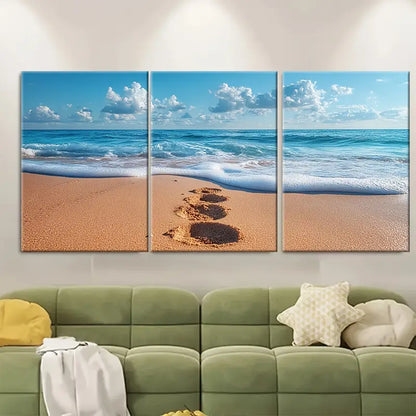 3pcs Antique Prints Beach House Decor Metal Print Ready to Hang Art - Bella Home Decor