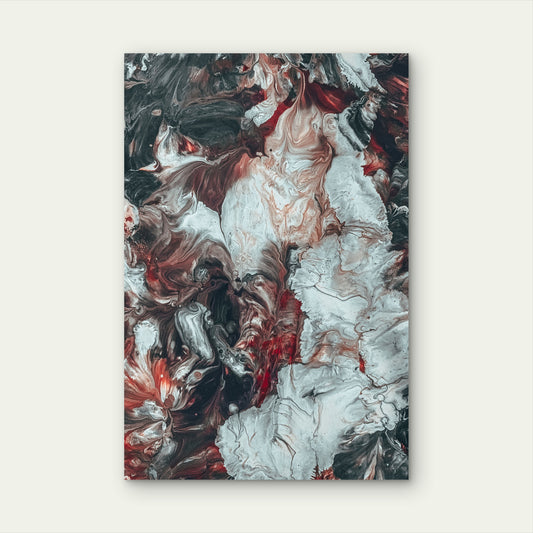 Artistic Oil Paint Illustration Mixed Colors 60x90cm Metal Print Ready to Hang