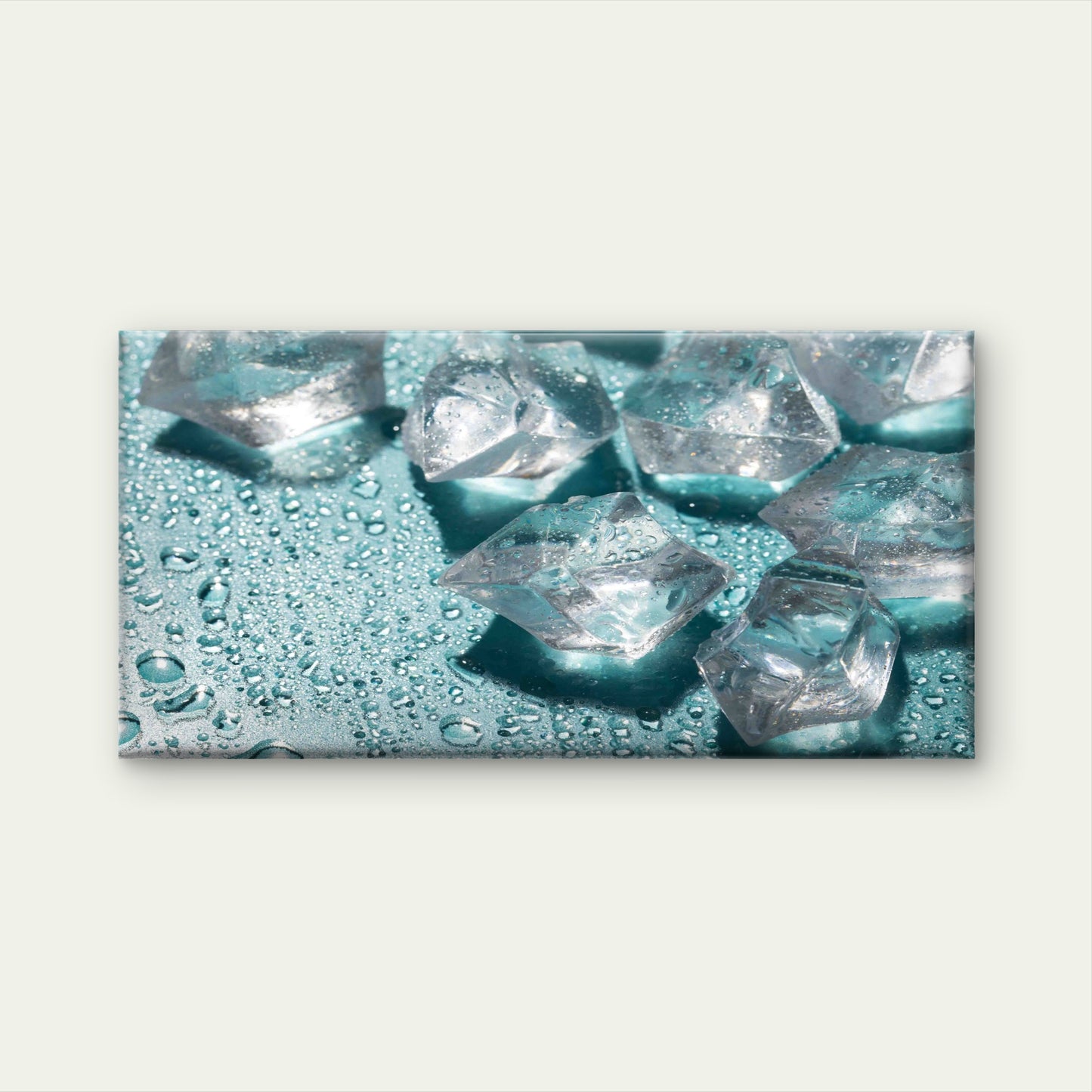 Glistening Ice Cubes Wall Art Canvas Office Home Room Framed 120x60cm