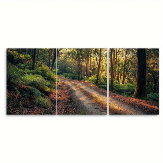 3pcs Yarra Valley Dandenong Forest Australia Wall Art Set Canvas Framed 60x90cm - High Quality Print 100% Australian Made Wall Canvas Ready to Hang