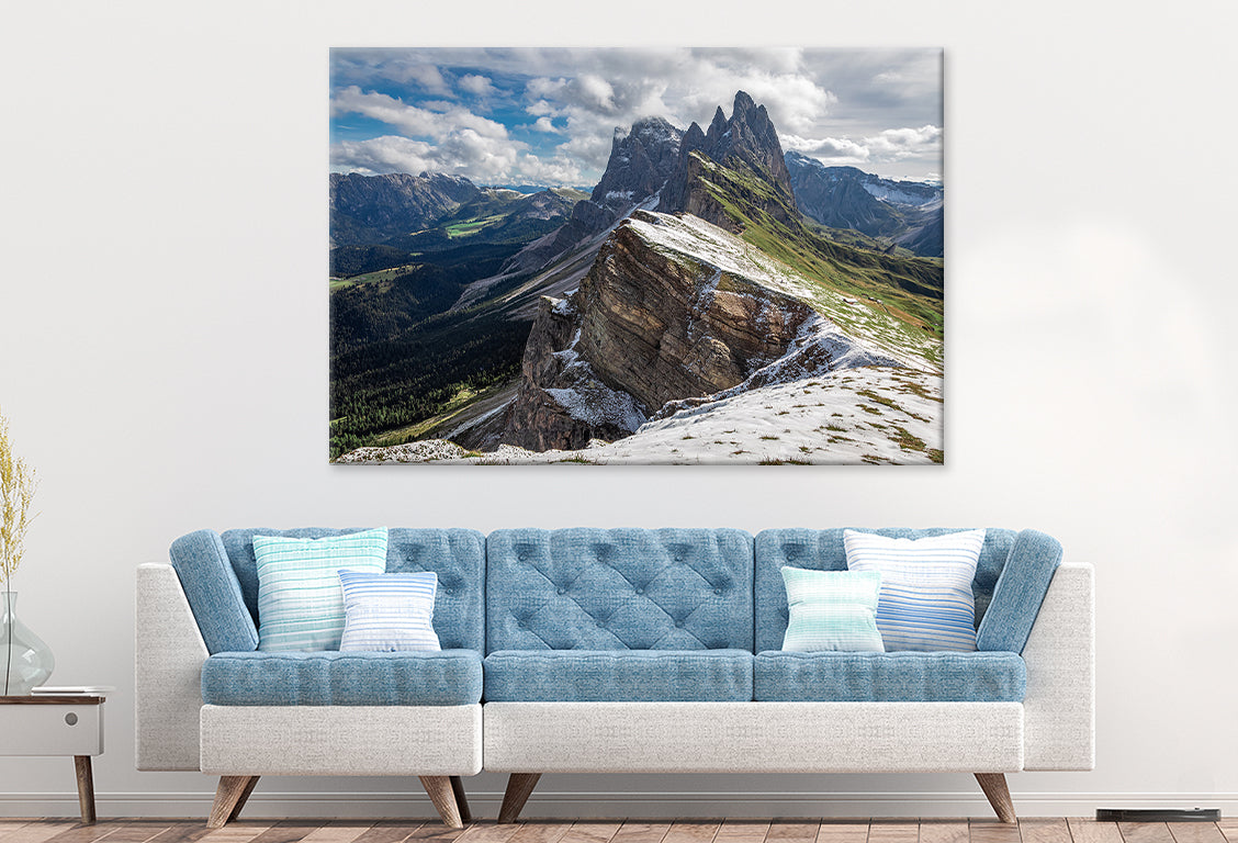 Aerial View of Seceda, Dolomites Wall Art Decor 100% Australian Made