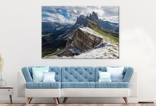 Aerial View of Seceda, Dolomites Wall Art Decor 100% Australian Made