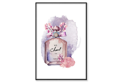 Purple Pink Perfume Wall Art Limited Edition High Quality Print Canvas Box Framed Black