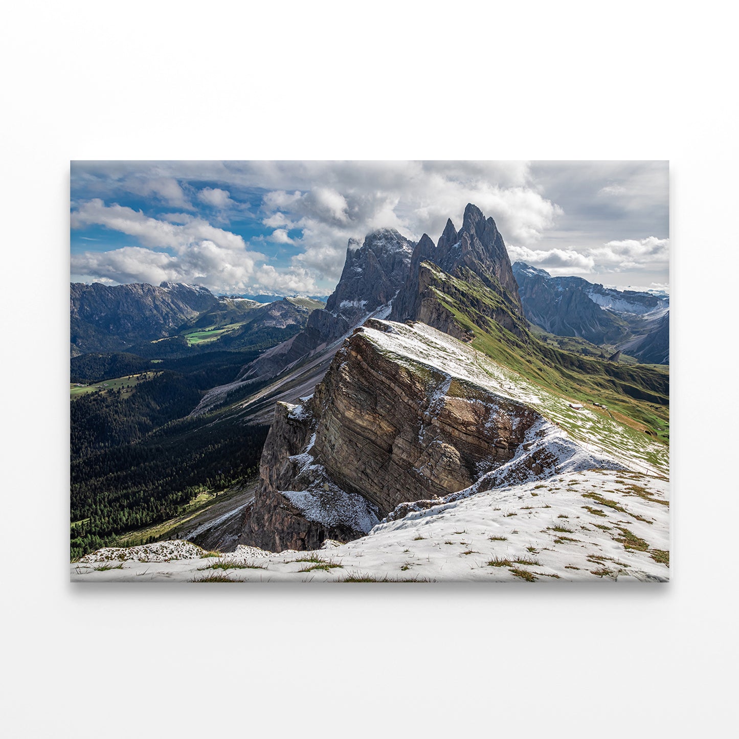 Aerial View of Seceda, Dolomites Wall Art Decor 100% Australian Made