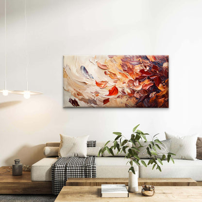 Autumn Falling Leaves Wall Art Canvas Office Home Room Framed 120x60cm