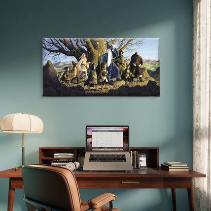 Fantasy Quest Journey Wall Art Canvas Office Home Room Framed 120x60cm